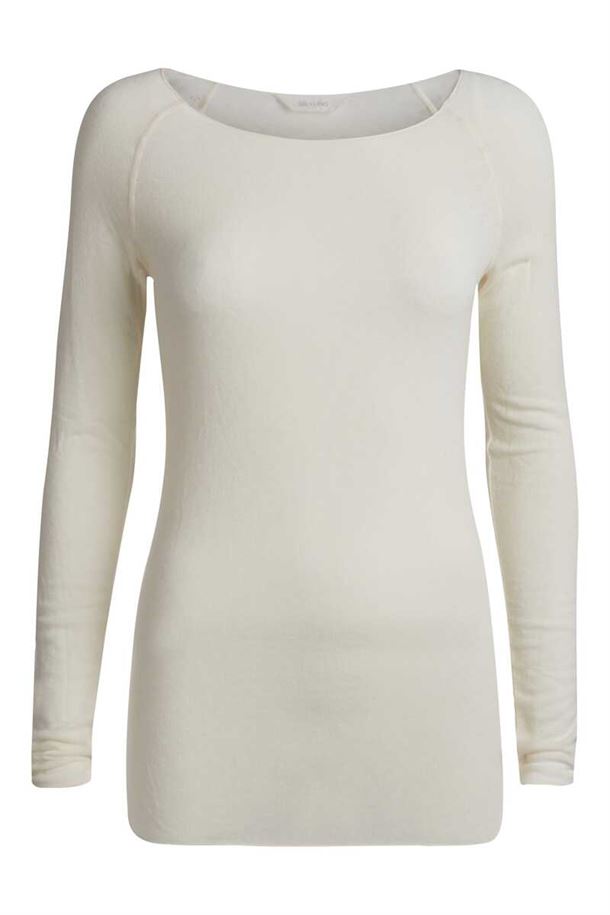 GAI+LISVA AMALIE L/S ULL TOP OFF OFF WHITE
