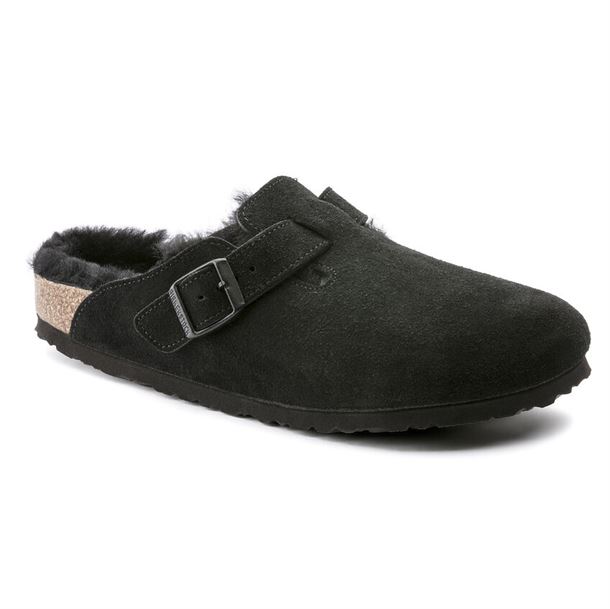 BIRKENSTOCK BOSTON PÄLS SVART