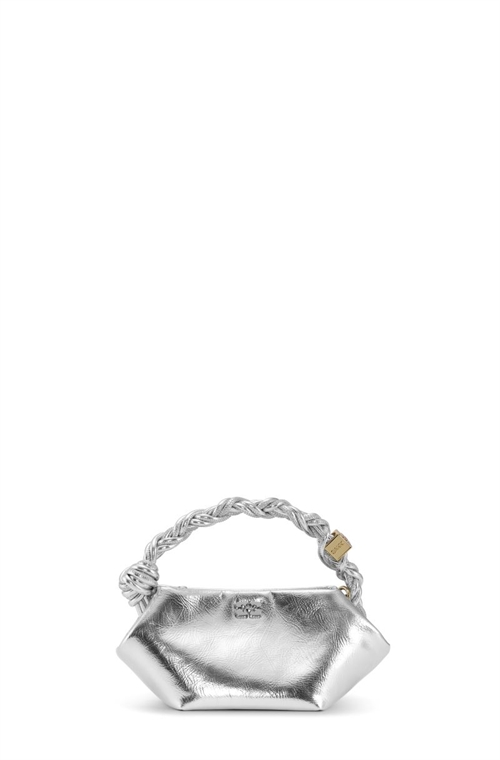 GANNI BOU BAG MINI SILVER