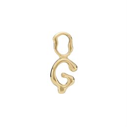 MARIA BLACK BOKSTAV CHARM G GULDPLATERAD
