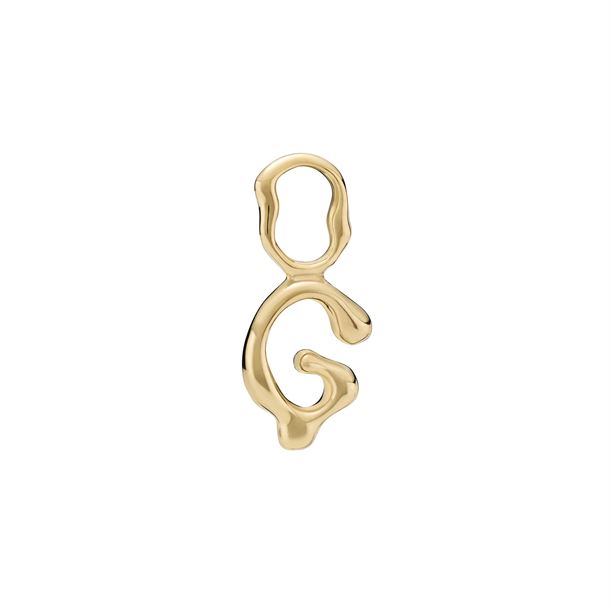 MARIA BLACK BOKSTAV CHARM G GULDPLATERAD