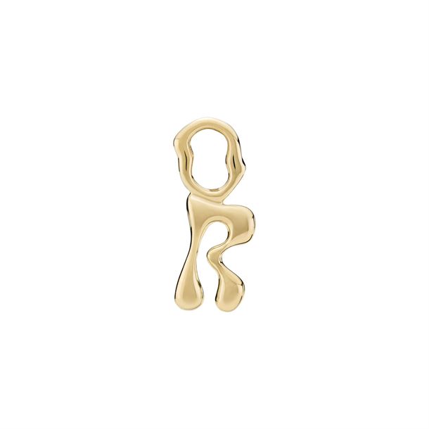 MARIA BLACK BOKSTAV CHARM R GULDPLATERAD