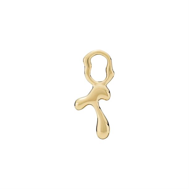MARIA BLACK BOKSTAV CHARM T GULDPLATERAD