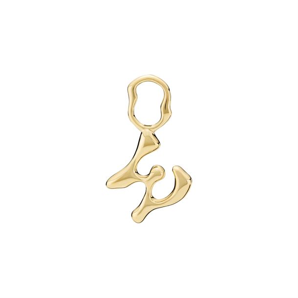 MARIA BLACK BOKSTAV CHARM W GULDPLATERAD