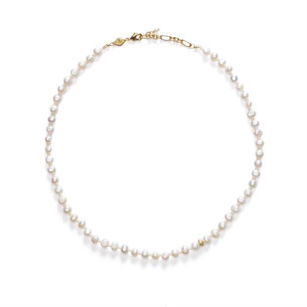 ANNI LU PETIT STELLAR PEARLY HALSBAND GULDPLATERAD