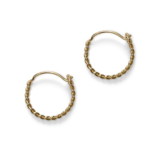 ANNI LU TWISTED HOOP PETIT GULDPLATED